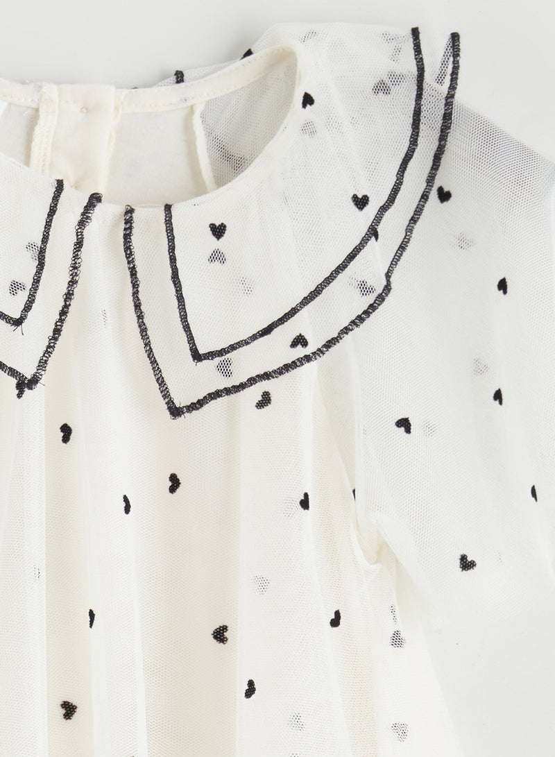 LC WAIKIKI Peter Pan Collar Tulle Girls Dress - Image 2